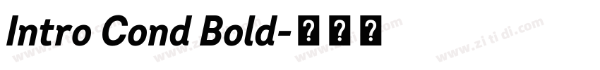 Intro Cond Bold字体转换